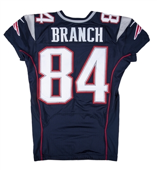 2012 Deion Branch Game Used New England Patriots #84 Home Jersey - Final Career Season (Patriots COA) (ELITE SPORTS PHOTOMATCH)